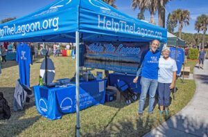 Brevard Indian River Lagoon volunteers staff at a tabling event